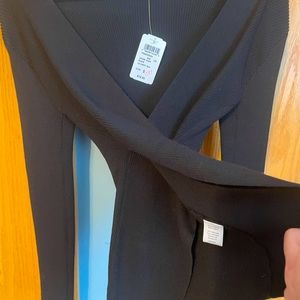 Black v-neck sweater blouse